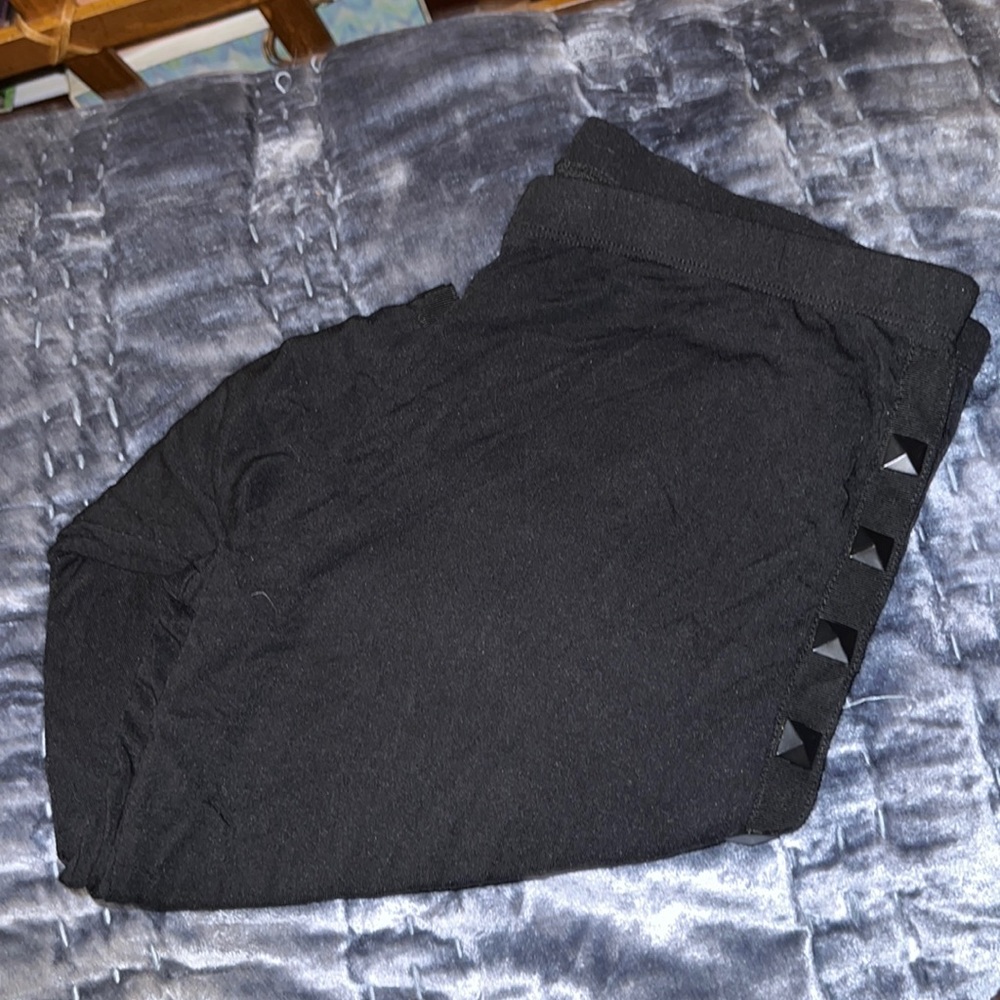SW 6426 Black Studded Leggings Size Large